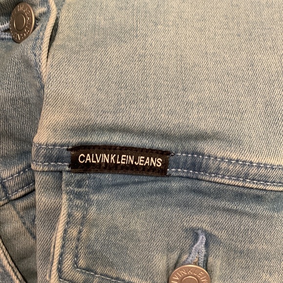 Calvin Klein Cropped Jean Jacket - Picture 2 of 3